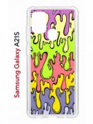 Чехол-накладка Samsung Galaxy A21S (587676) Kruche PRINT Абстракция Капли