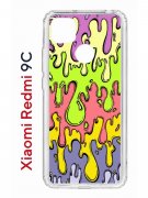 Чехол-накладка Xiaomi Redmi 9C (591325) Kruche PRINT Абстракция Капли