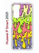 Чехол-накладка Huawei P Smart 2021 (594564) Kruche PRINT Абстракция Капли