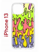 Чехол-накладка Apple iPhone 13 (606542) Kruche PRINT Абстракция Капли