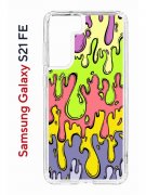 Чехол-накладка Samsung Galaxy S21 FE (612847) Kruche PRINT Абстракция Капли