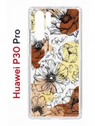 Чехол-накладка Huawei P30 Pro Kruche Print Ягоды и Цветы