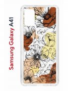 Чехол-накладка Samsung Galaxy A41 (587678) Kruche PRINT Ягоды и Цветы