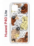Чехол-накладка Huawei P40 Lite  (588940) Kruche PRINT Ягоды и Цветы
