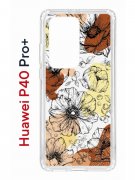 Чехол-накладка Huawei P40 Pro+ (588939) Kruche PRINT Ягоды и Цветы