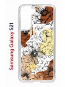 Чехол-накладка Samsung Galaxy S21 (594685) Kruche PRINT Ягоды и Цветы