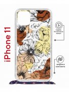 Чехол-накладка iPhone 11 Kruche Magrope Print Ягоды и Цветы
