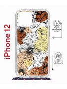 Чехол-накладка Apple iPhone 12  (598927) Kruche PRINT Ягоды и Цветы
