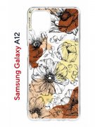 Чехол-накладка Samsung Galaxy A12 (608589) Kruche PRINT Ягоды и Цветы