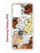 Чехол-накладка Samsung Galaxy A72 (598893) Kruche PRINT Ягоды и Цветы