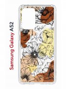 Чехол-накладка Samsung Galaxy A52 (598894) Kruche PRINT Ягоды и Цветы