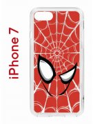Чехол-накладка iPhone 7/8/SE (2020) Kruche Print Человек-Паук красный