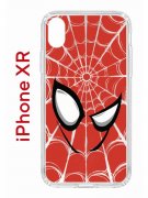 Чехол-накладка iPhone XR Kruche Print Человек-Паук красный