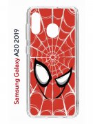 Чехол-накладка Samsung Galaxy A20 2019/A30 2019 Kruche Print Человек-Паук красный