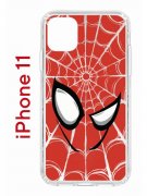 Чехол-накладка iPhone 11 Kruche Print Человек-Паук красный
