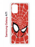 Чехол-накладка Samsung Galaxy A71 (582679) Kruche PRINT Человек-Паук красный