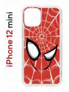 Чехол-накладка Apple iPhone 12 mini (588924) Kruche PRINT Человек-Паук красный