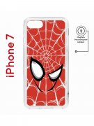 Чехол-накладка Apple iPhone 7 (598896) Kruche PRINT Человек-Паук красный