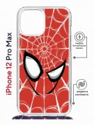 Чехол-накладка Apple iPhone 12 Pro Max (598924) Kruche PRINT Человек-Паук красный