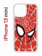 Чехол-накладка iPhone 13 mini Kruche Print Человек-Паук красный