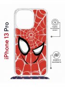 Чехол-накладка iPhone 13 Pro Kruche Magrope Print Человек-Паук красный