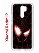 Чехол-накладка Xiaomi Redmi 9 (588934) Kruche PRINT Человек-Паук черныи?