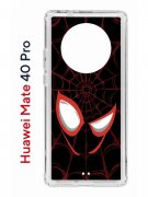 Чехол-накладка Huawei Mate 40 Pro (593961) Kruche PRINT Человек-Паук черный