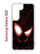 Чехол-накладка Samsung Galaxy S22 (610633) Kruche PRINT Человек-Паук черный
