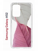 Чехол-накладка Samsung Galaxy A52 (598894) Kruche PRINT Pink and white