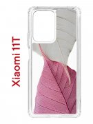 Чехол-накладка Xiaomi 11T/11T Pro Kruche Print Pink and white