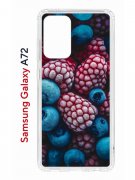 Чехол-накладка Samsung Galaxy A72 (598893) Kruche PRINT Fresh berries
