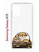 Чехол-накладка Samsung Galaxy A72 Kruche Print Тигр первый снег