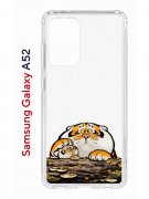 Чехол-накладка Samsung Galaxy A52 Kruche Print тигр первый снег