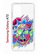 Чехол-накладка Samsung Galaxy A72 (598893) Kruche PRINT Многоликий Рик