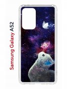 Чехол-накладка Samsung Galaxy A52 Kruche Print Мотылёк