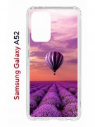 Чехол-накладка Samsung Galaxy A52 Kruche Print Лавандовый рай