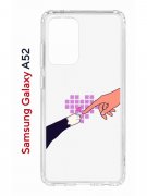Чехол-накладка Samsung Galaxy A52 Kruche Print Котолюбовь