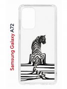 Чехол-накладка Samsung Galaxy A72 (598893) Kruche PRINT Tiger