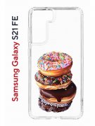 Чехол-накладка Samsung Galaxy S21 FE (612847) Kruche PRINT Donuts