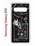 Чехол-накладка Samsung Galaxy S10 (580670) Kruche PRINT Кот Питер
