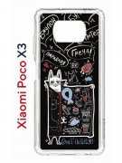 Чехол-накладка Xiaomi Poco X3/Poco X3 Pro Kruche Print Кот Питер