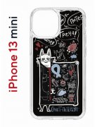 Чехол-накладка iPhone 13 mini Kruche Print Кот Питер