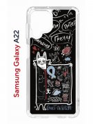 Чехол-накладка Samsung Galaxy A22 4G/M22/M32 Kruche Print Кот Питер