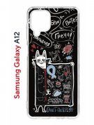 Чехол-накладка Samsung Galaxy A12/M12 (608589) Kruche Print Кот Питер