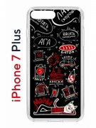 Чехол-накладка Apple iPhone 7 Plus (580664) Kruche PRINT Кот Москва