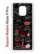 Чехол-накладка Xiaomi Redmi Note 9 Pro  (588932) Kruche PRINT Кот Москва