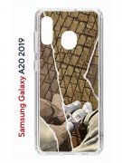 Чехол-накладка Samsung Galaxy A20 2019 (580663) Kruche PRINT Пара белые кроссы