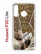 Чехол-накладка Huawei P30 Lite (585137) Kruche PRINT Пара белые кроссы