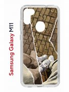 Чехол-накладка Samsung Galaxy M11 (588927) Kruche PRINT Пара белые кроссы
