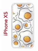 Чехол-накладка Apple iPhone XS (580677) Kruche PRINT Глазунья